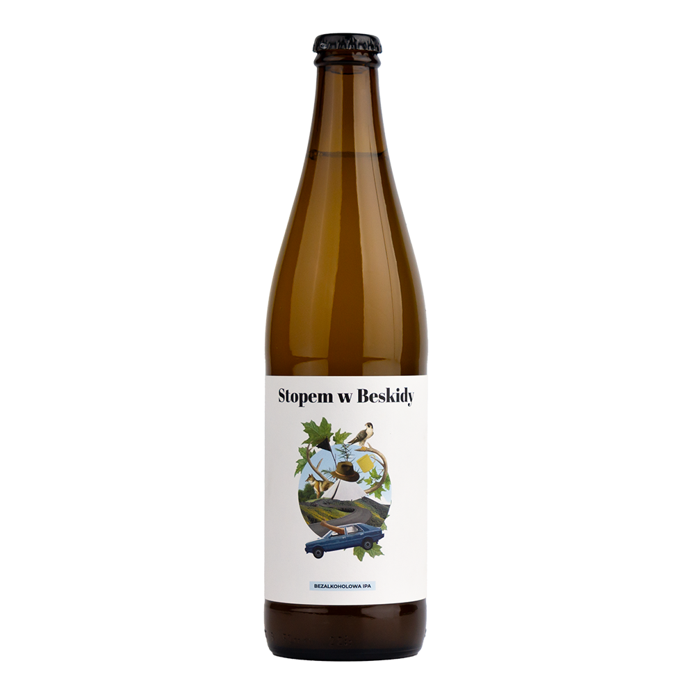Piwo Browar Moczybroda Stopem W Beskidy IPA 0,5% 500 ml