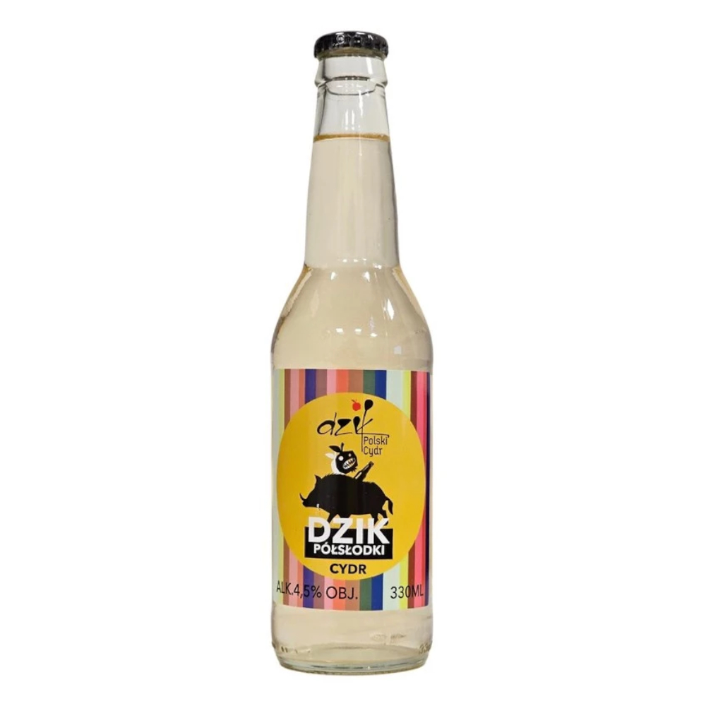 Cydr Dzik Półsłodki 4,5% 330 ml
