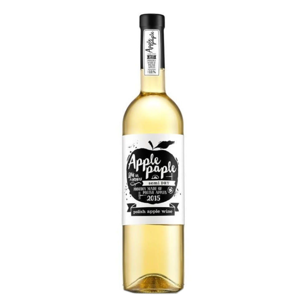 Wino Apple Paple 2015 11% białe półwytrawne 750 ml