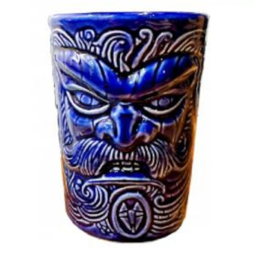 Kubek FOX TIKI broda i wąsy niebieskie