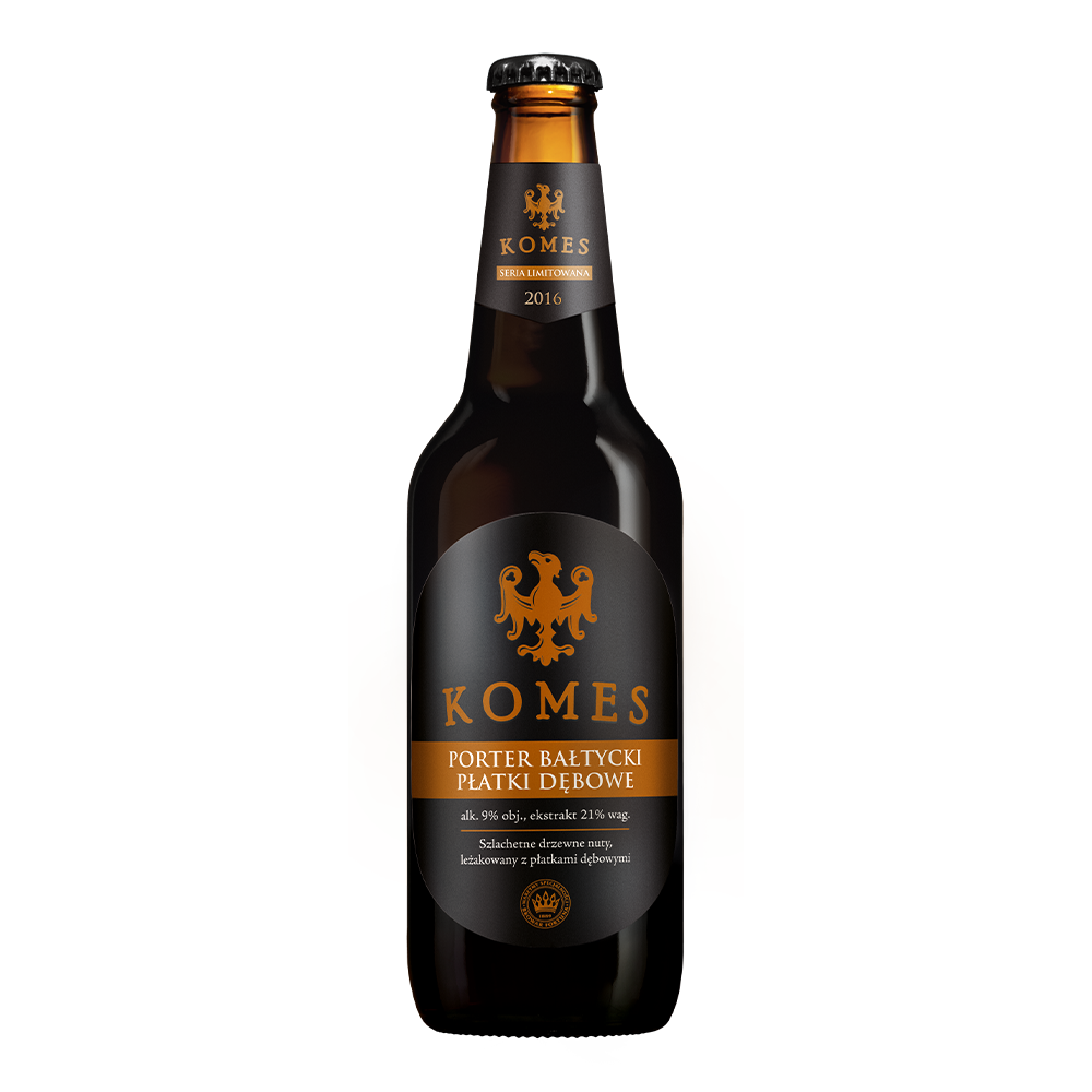 Piwo Komes Porter Bałtycki Płatki Dębowe 9% 500 ml