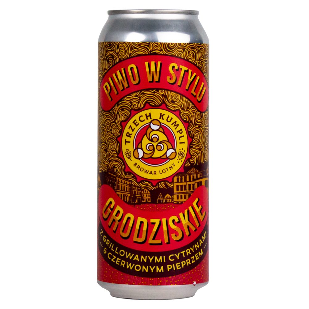Piwo Trzech Kumpli w stylu Grodziskie z Grilowanymi Cytrynami 2,9% 500 ml puszka