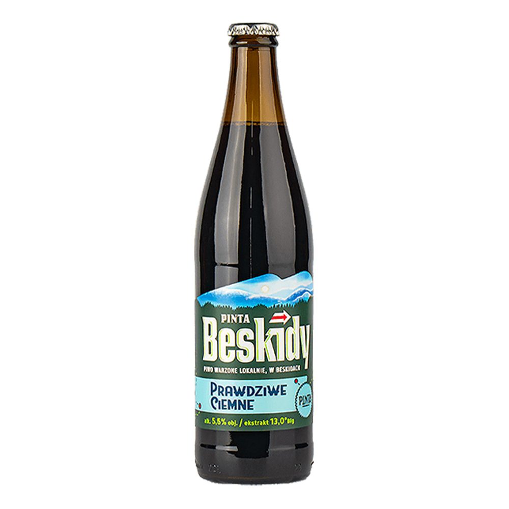 Piwo Pinta Beskidy Prawdziwe Ciemne 13,0° 6,5% 500 ml