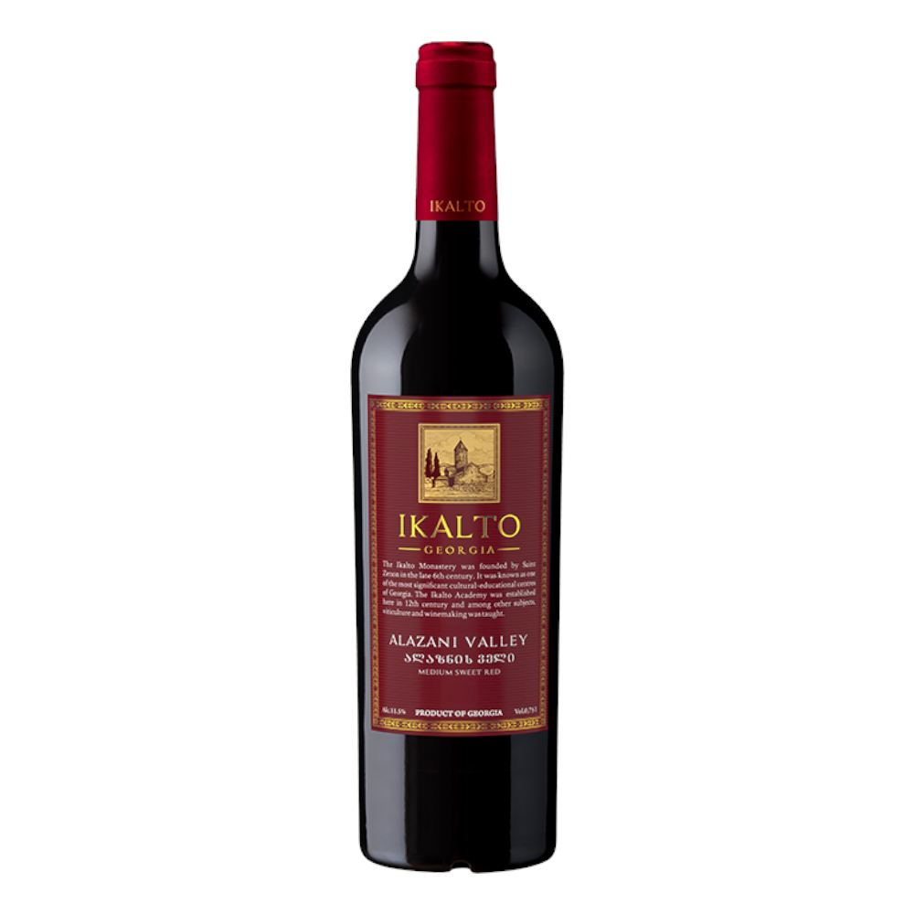 Wino Ikalto Alazani Valley  11,5% czerwone półsłodkie 750 ml