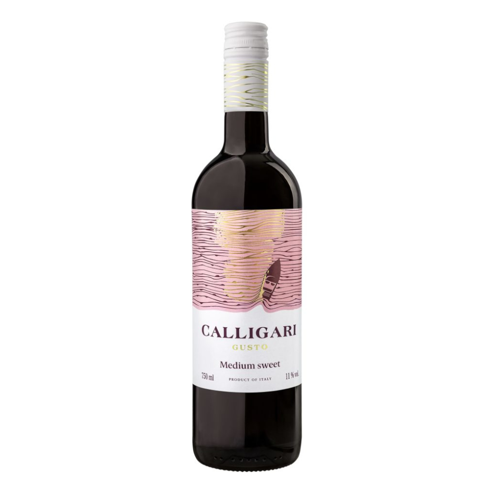 Wino Calligari Gusto 11% czerwone półsłodkie 750 ml
