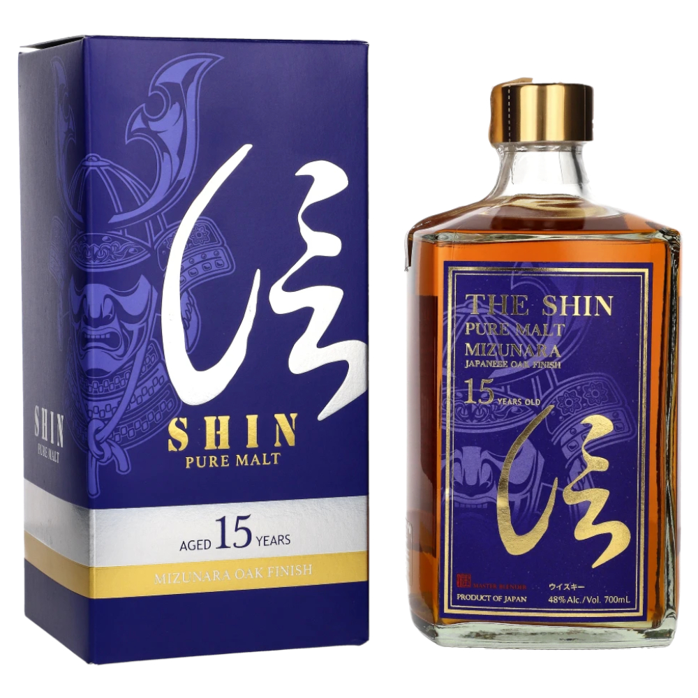 Whisky Shin 15 YO Pure Malt Mizunara 48% 700 ml kartonik