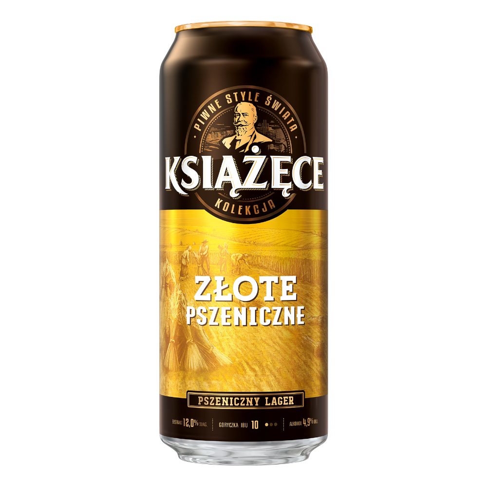 Piwo Książęce Złote Pszeniczne 4,9% 500 ml puszka