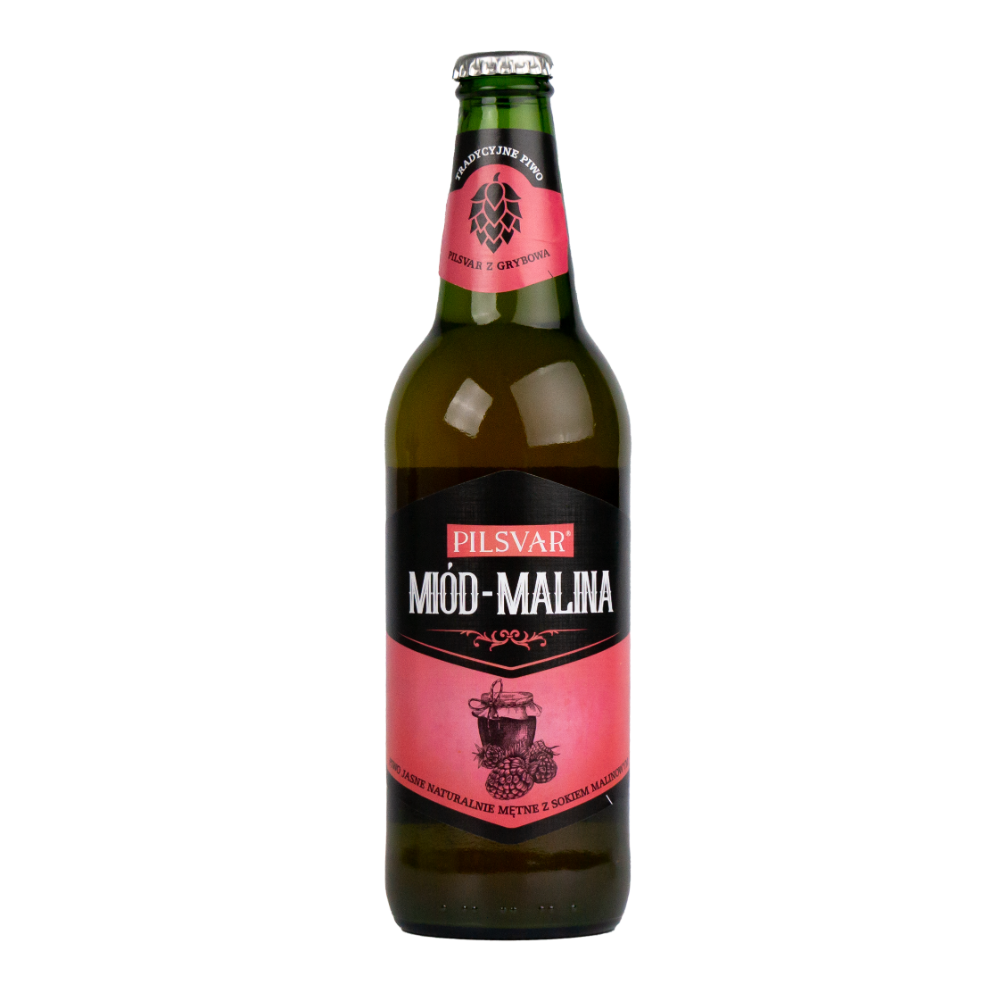 Piwo Grybów Pilsvar Miód-Malina 5,7% 500 ml
