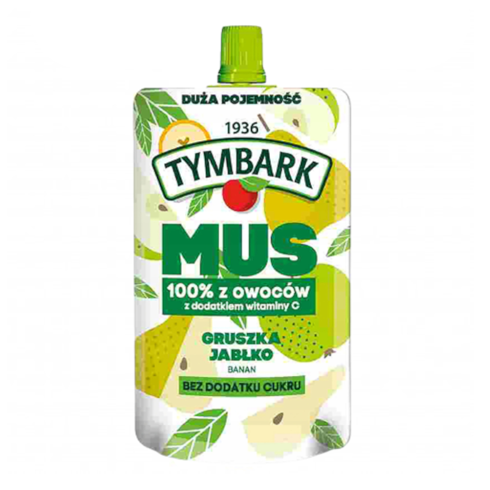 Mus Tymbark 100% Gruszka Jabłko Banan 200 ml