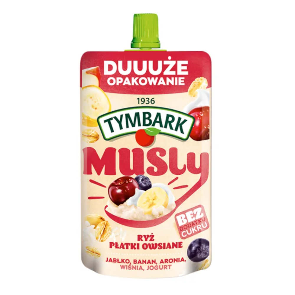 Mus Tymbark Musli Wiśnia Ryż Jagoda 170 ml