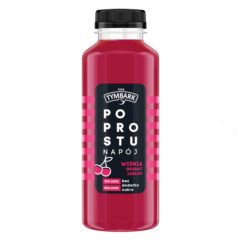 Napój Tymbark Po Prostu Rześki Owoc Jabłko Wiśnia Granat 400 ml