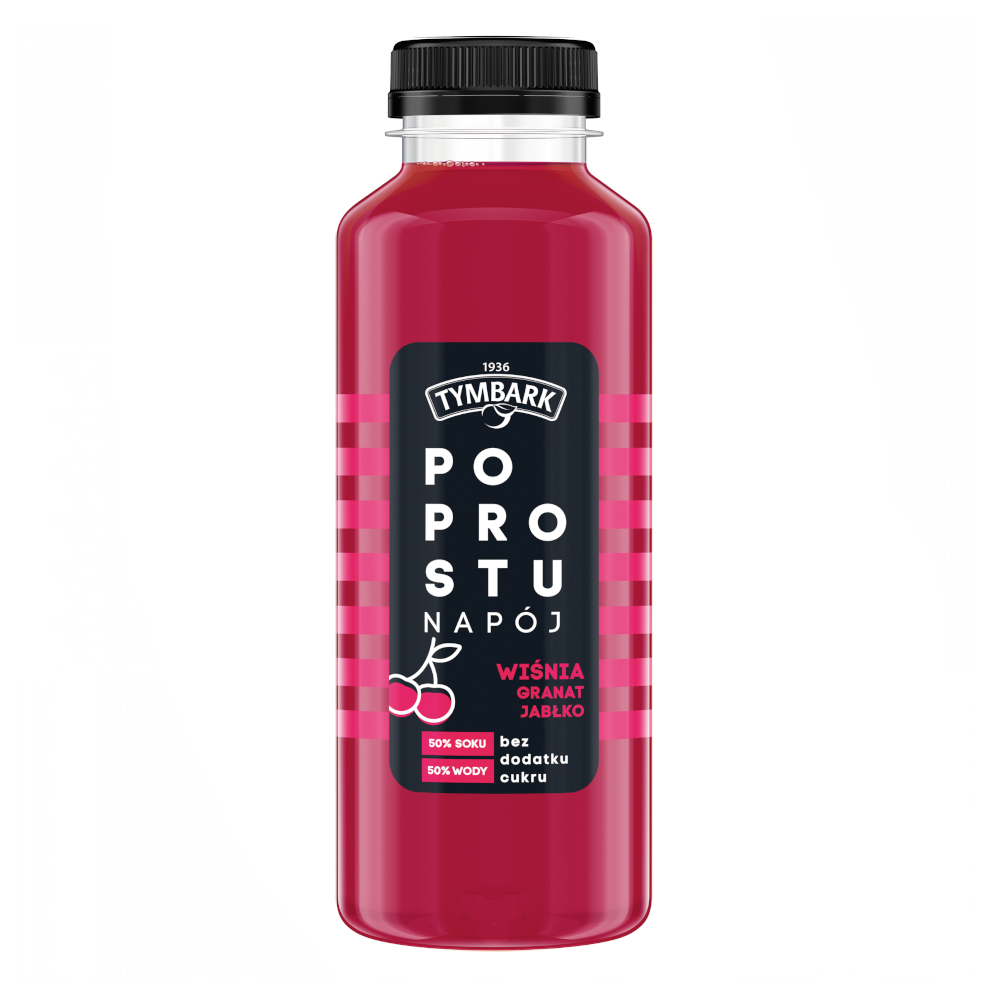 Napój Tymbark Po Prostu Rześki Owoc Jabłko Wiśnia Granat 400 ml