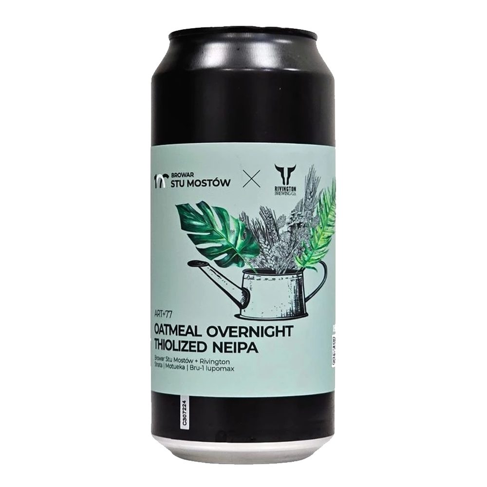 Piwo Stu Mostów art+77 Oatmeal Overnight Thiolized Neipa 6,2% 440 ml puszka