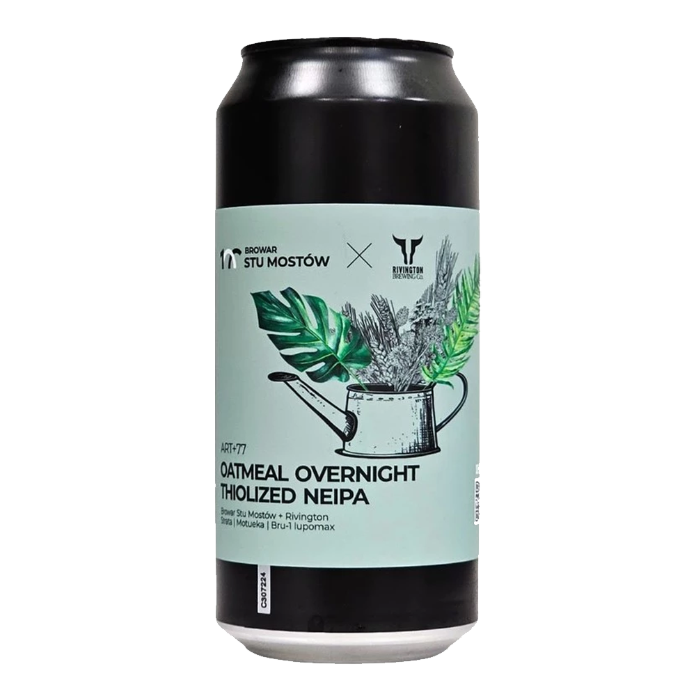 Piwo Stu Mostów art+77 Oatmeal Overnight Thiolized Neipa 6,2% 440 ml puszka