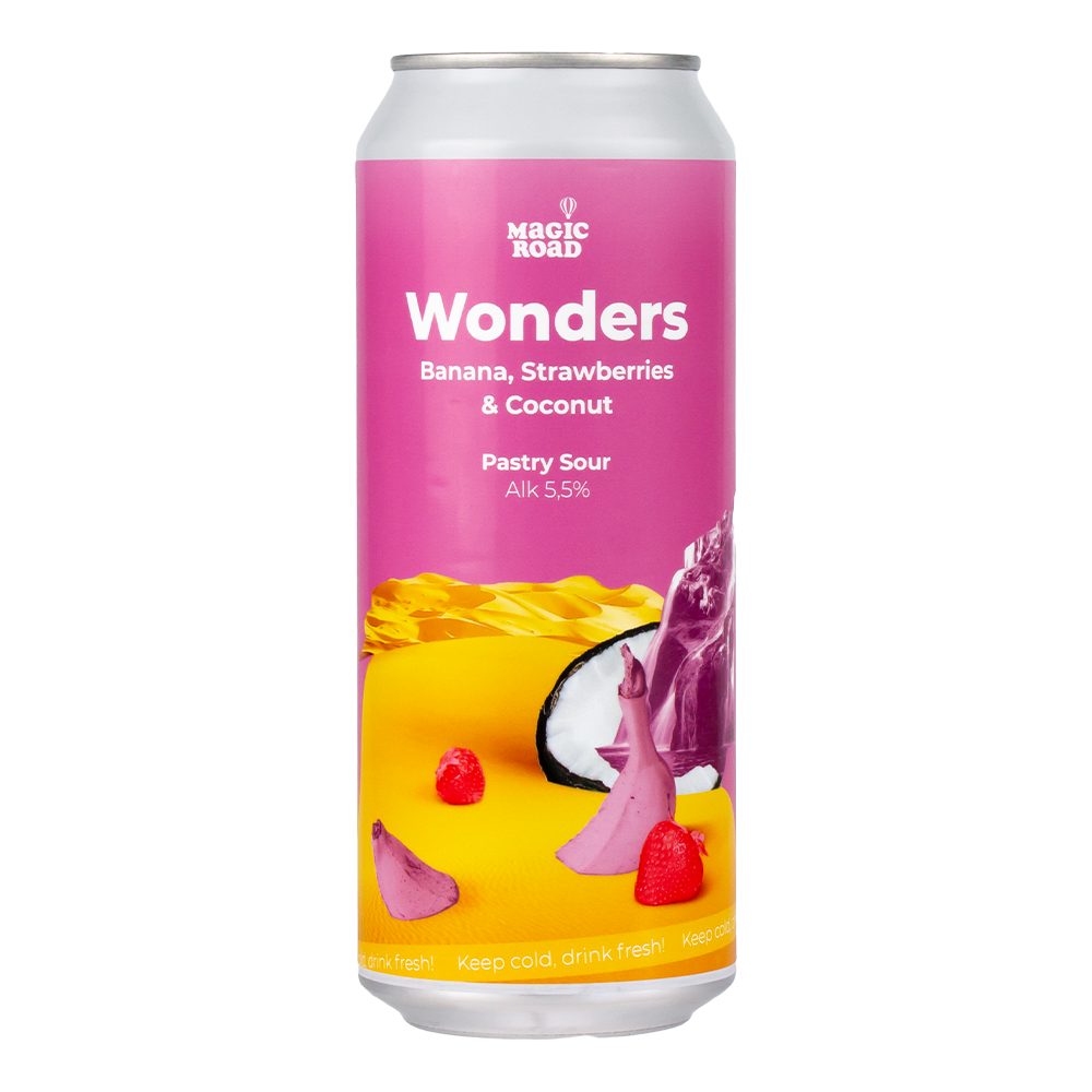 Piwo Magic Road Wonders Banana, Strawberries & Coconut 5,5% 500 ml puszka