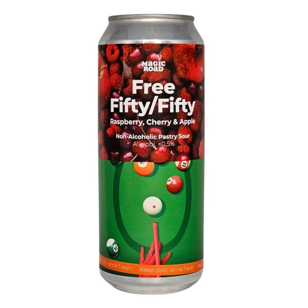 Piwo Free Fifty/Fifty Raspberry, Cherrry & Apple 0% 500 ml puszka