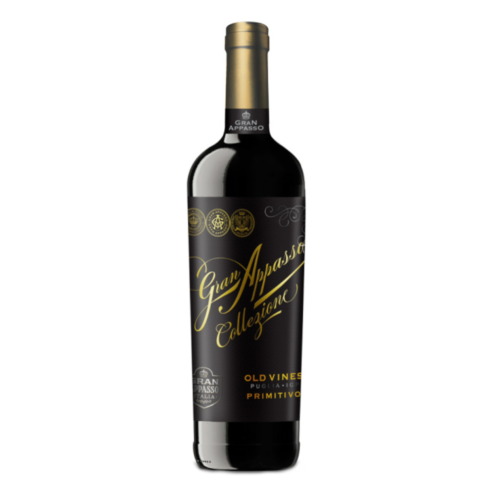 Wino Gran Appasso Collezione Primitivo IGP 16% czerwone wytrawne 750 ml