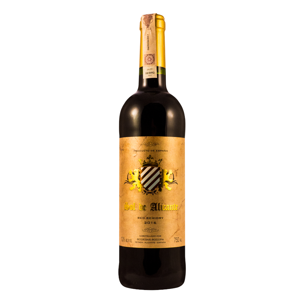 Wino Sol De Alicante 13% czerwone półwytrawne 750 ml
