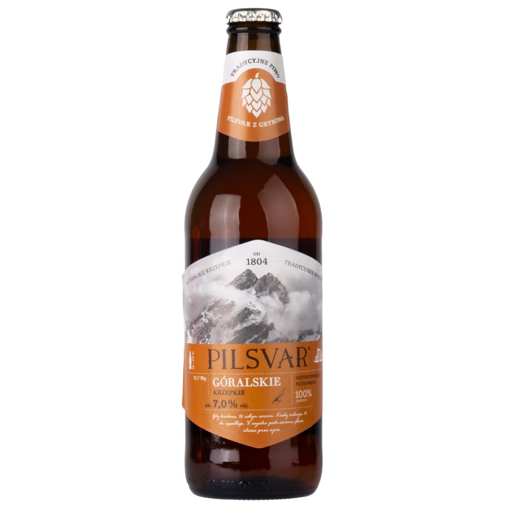 Piwo Grybów Pilsvar Góralskie Krzepkie 7,6% 500 ml