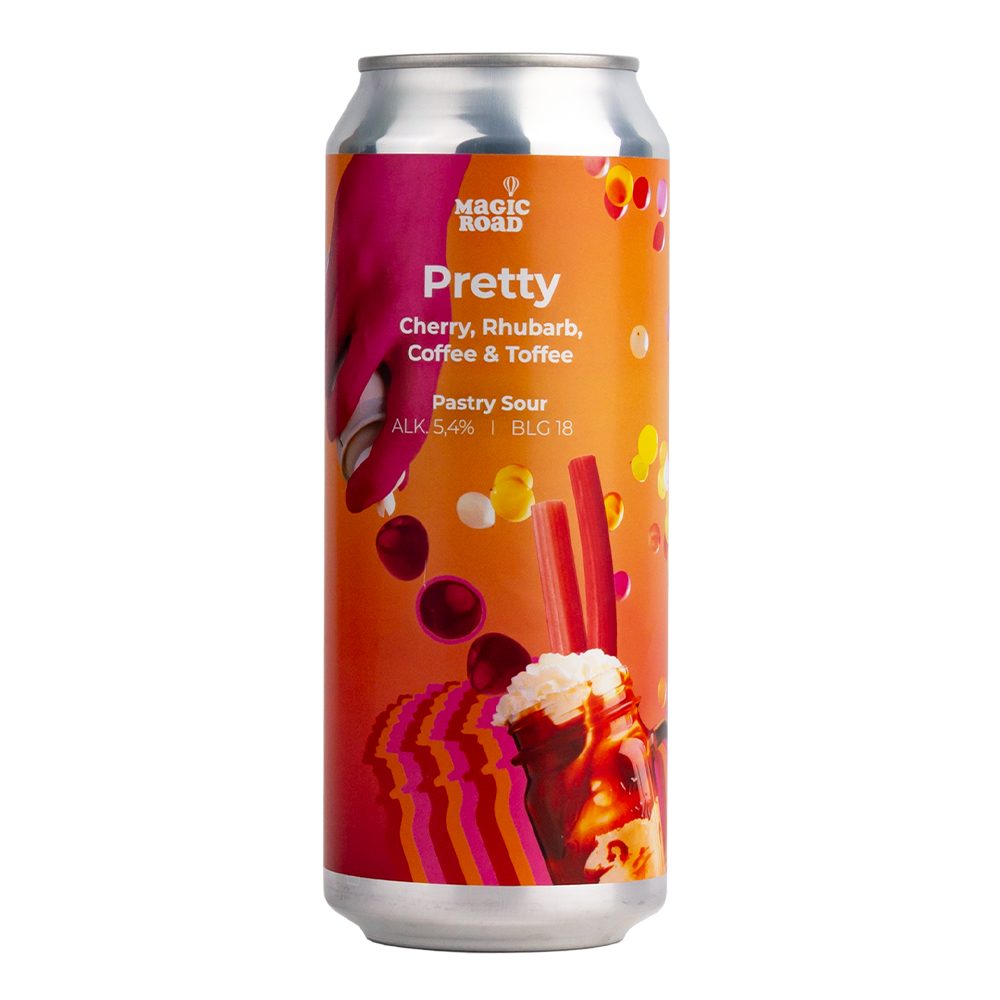 Piwo Magic Road Pretty Cherry, Rhubarb, Coffee & Toffee 5,4% 500 ml puszka