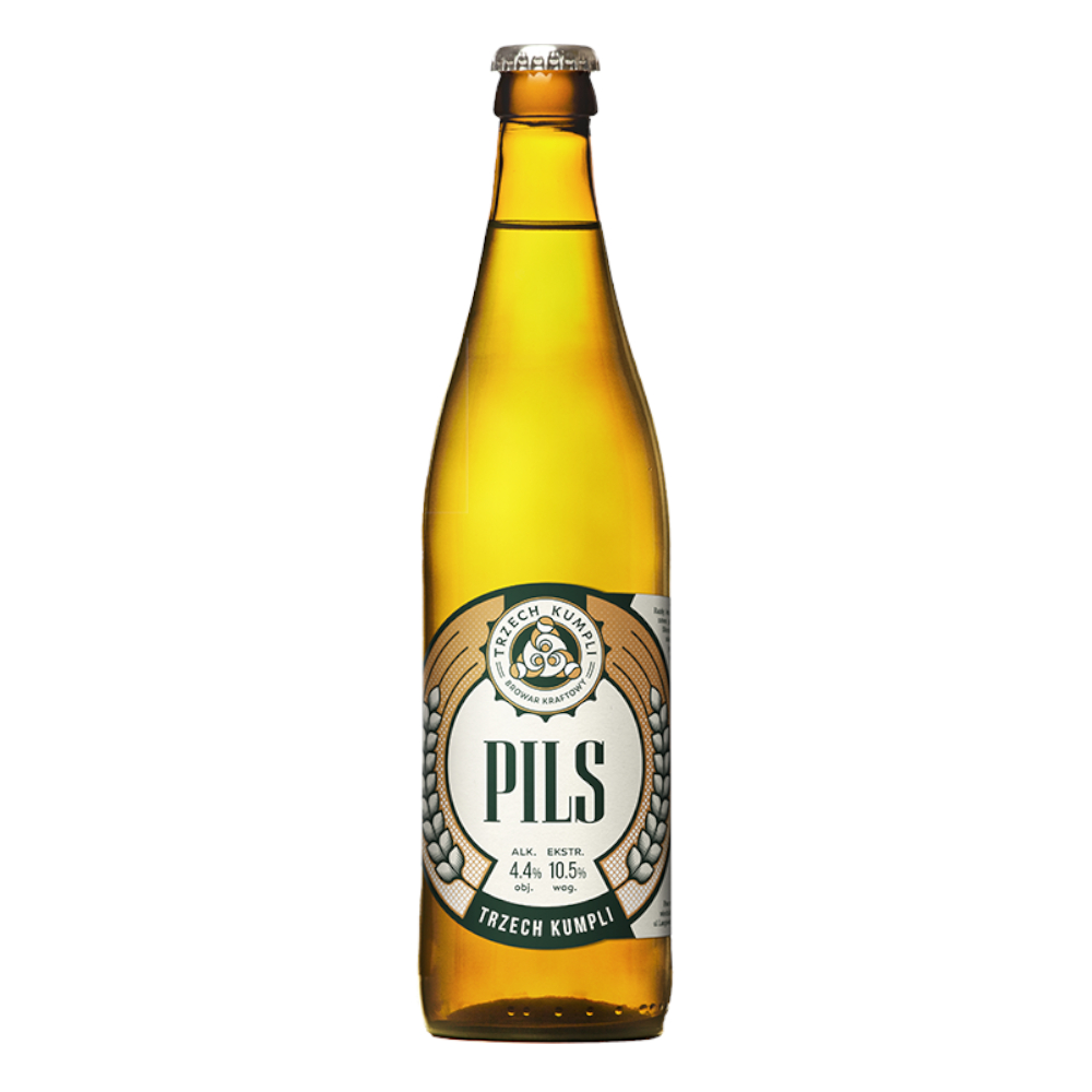 Piwo Trzech Kumpli Pils 4,4% 500 ml