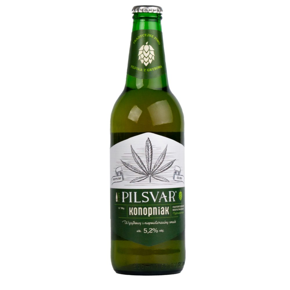 Piwo Grybów Pilsvar Konopniak 5,2% 500 ml