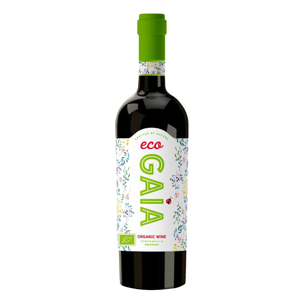 Wino Eco Gaia Organic12,5% czerwone półwytrawne 180 ml