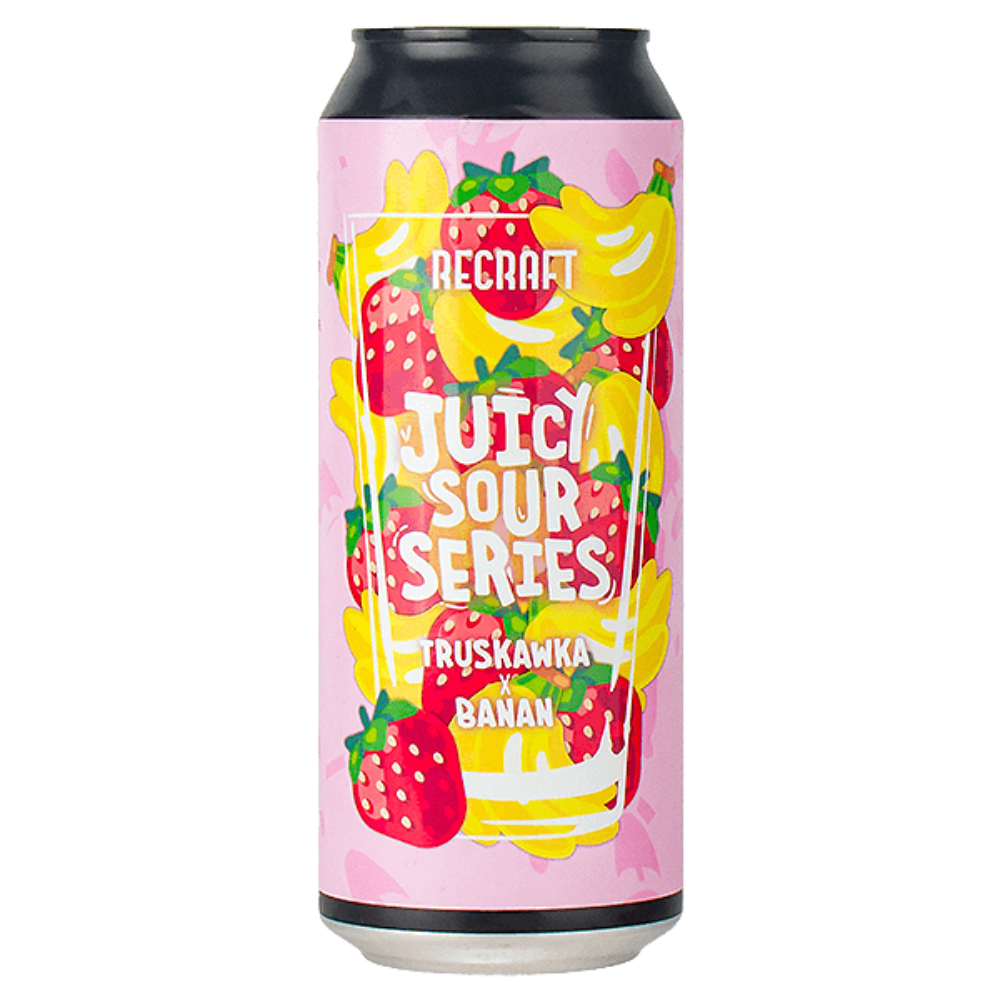 Piwo Recraft Juicy Sour Series – Truskawka x Banan 3,5% 500 ml Puszka