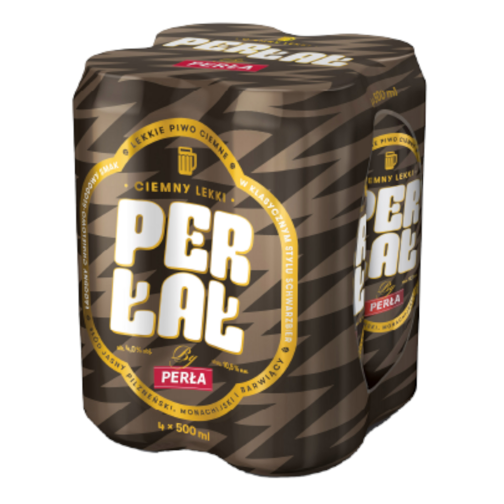 Piwo Perłał Ciemny Lekki 4% 500 ml 4-pak