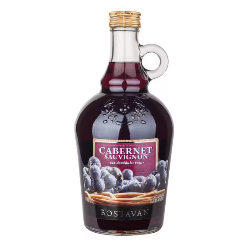 Wino Bostavan Cabern czerwone półsłodkie 1000 ml