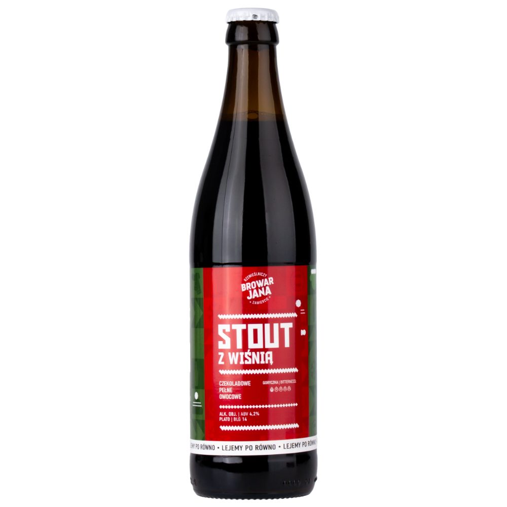 Piwo Browar Jana Stout z Wiśnią 4,2% 500 ml