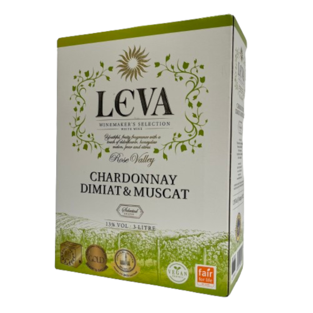 Wino Leva Chardonnay Dimiat & Muscat 13% białe wytrawne 3000 ml