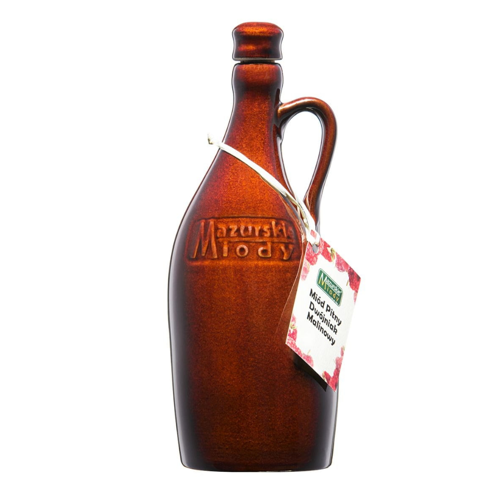 Miód Pitny Miody Mazurskie Dwójniak z Sokiem Malinowym Kamionka 16% 600 ml