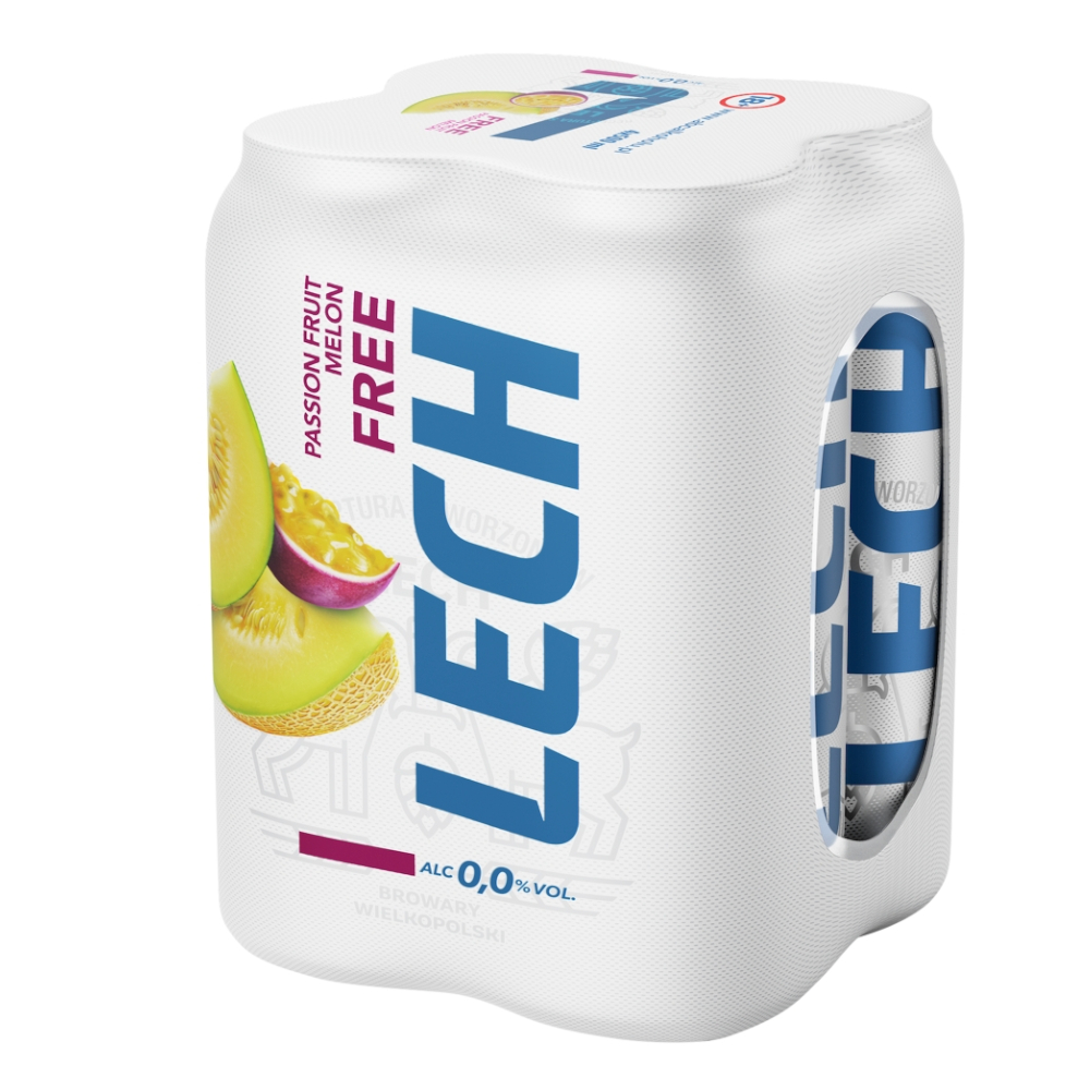 Piwo Lech Free Marakuja i Melon 0% 500 ml 4-pak puszka