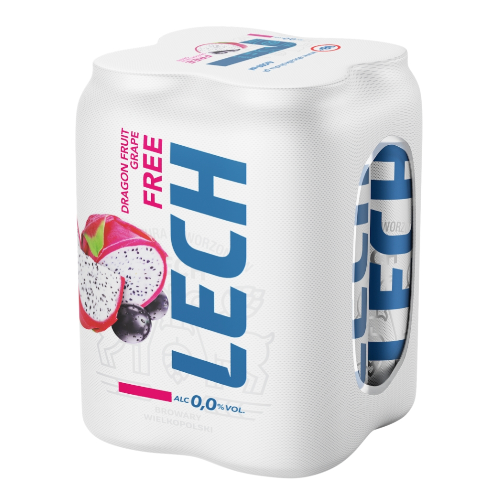 Piwo Lech Free Smoczy Owoc 0% 500 ml 4-pak puszka
