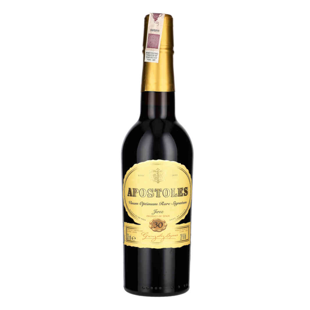 Wino Sherry Apostoles Vinum Optimum Rare Signatum 20% czerwone wytrawne 375 ml