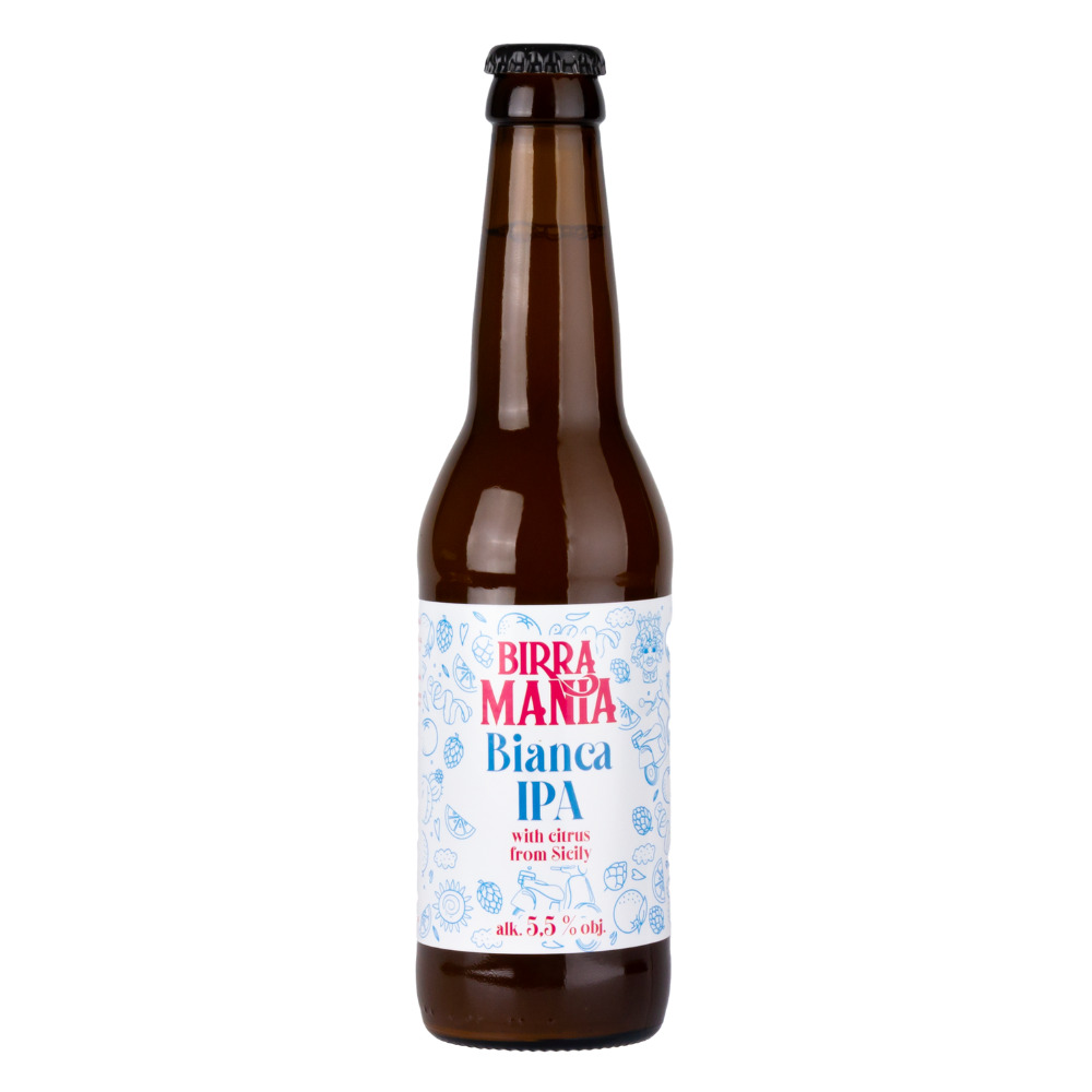 Piwo Birra Mania Bianca IPA 5,5% 330 ml