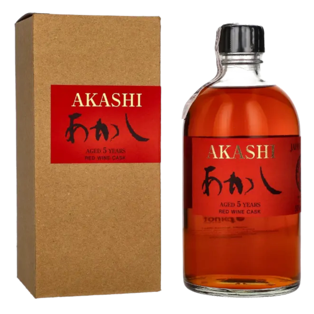 Whisky Akashi Japanese 5 YO Red Wine 50% 500 ml Kartonik