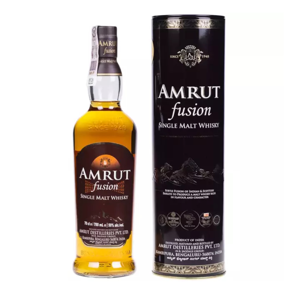Whisky Amrut Indian Fusion Single 50,0% 700 ml tuba