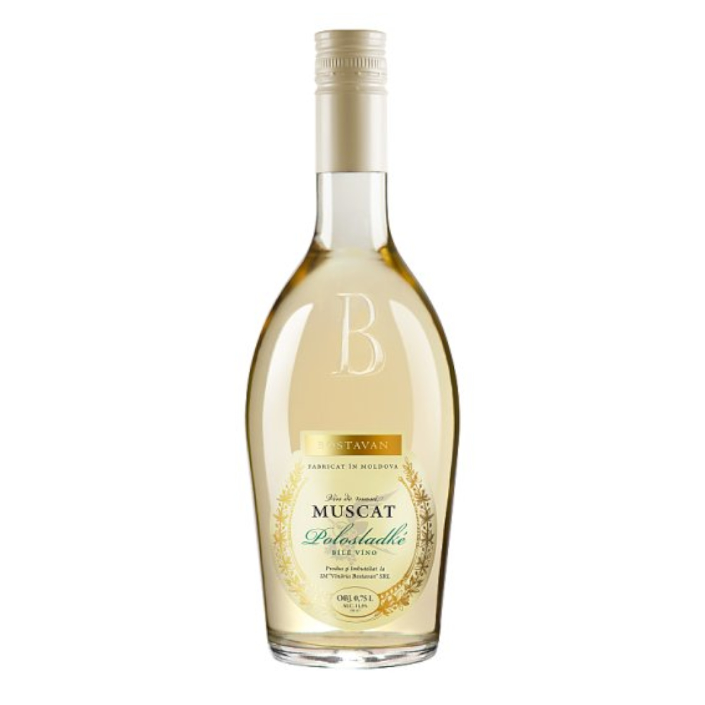 Wino Bostavan Muscat 12% białe półsłodkie 750 ml