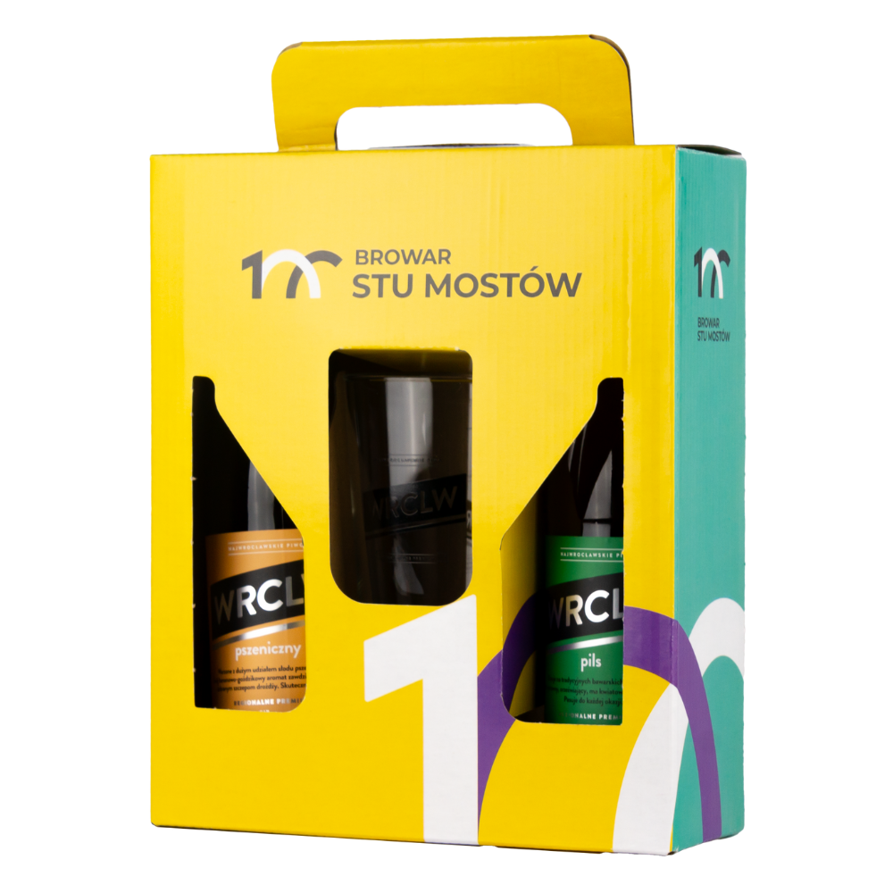 Piwo Stu Mostów WRCLW Zestaw 2 Piwa 500 ml + szkło