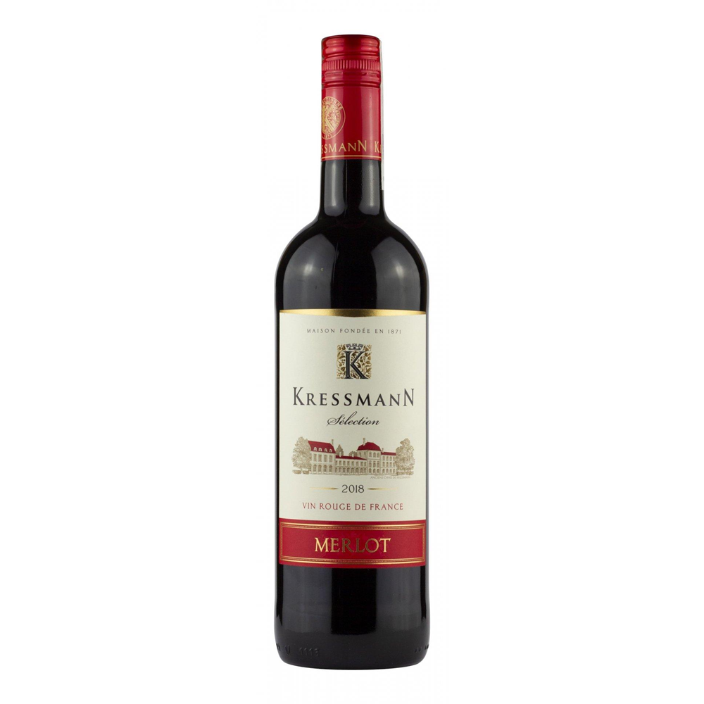 Wino Kressmann Selection Merlot 13,5% czerwone wytrwane 750 ml