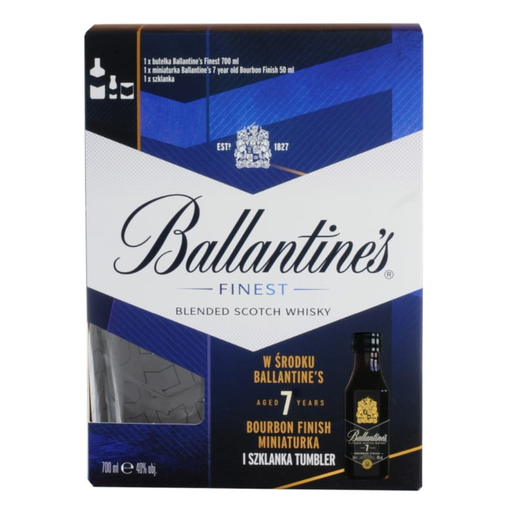 Whisky Ballantine's 7 YO 40% 700 ml + szklanka