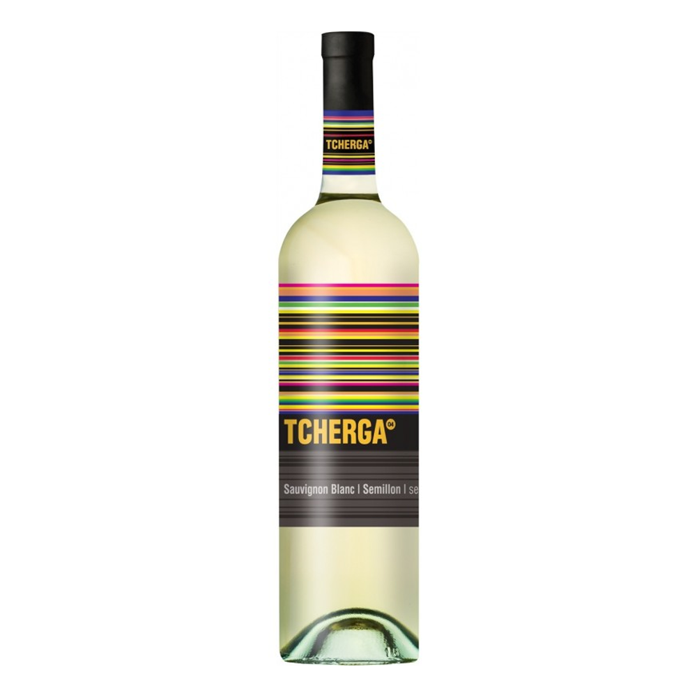 Wino Tcherga Sauvignon Black Semi Dry 13% białe półwytrawne 750 ml