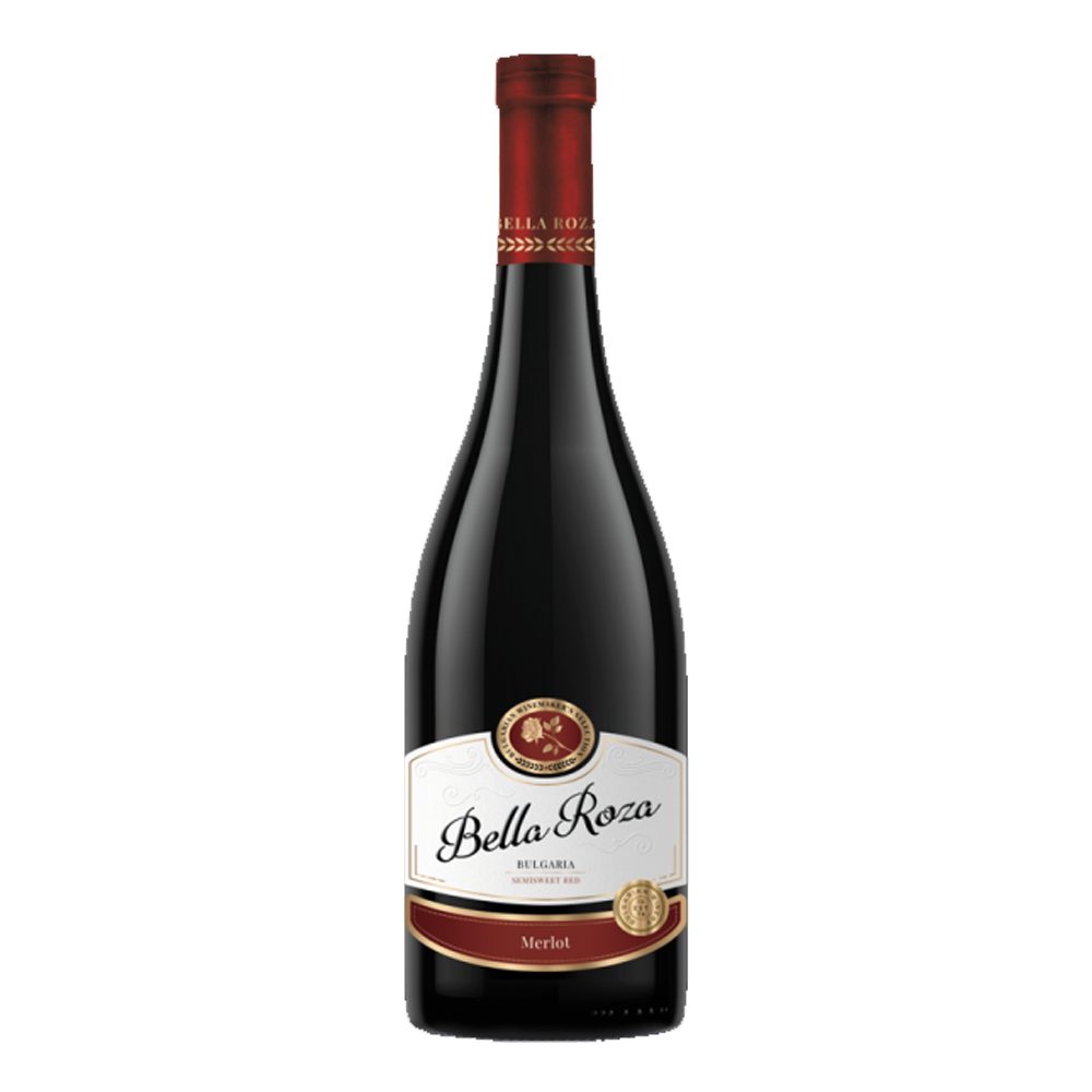 Wino Bella Roza Merlot 11% czerwone półsłodkie 750 ml