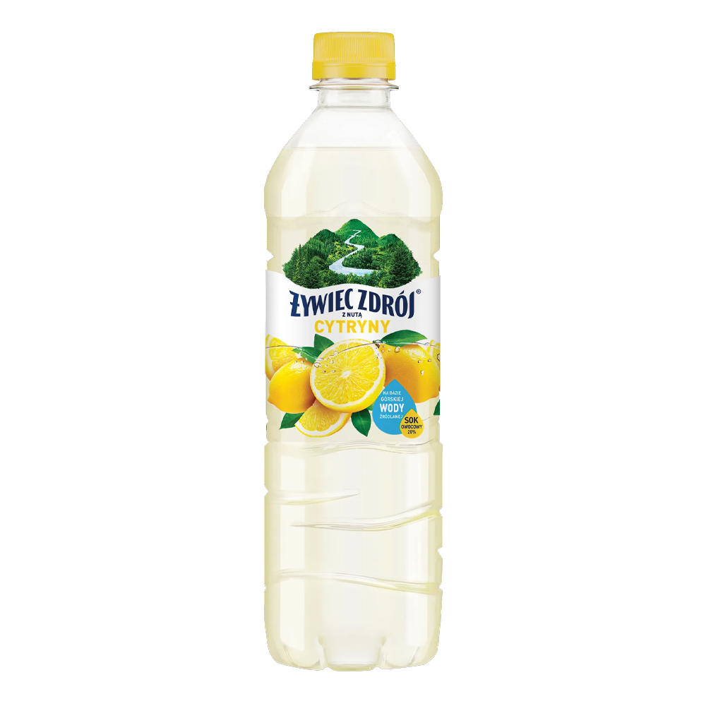 Woda Żywiec Zdrój z nutą cytryny 20% soku niegazowana 500 ml