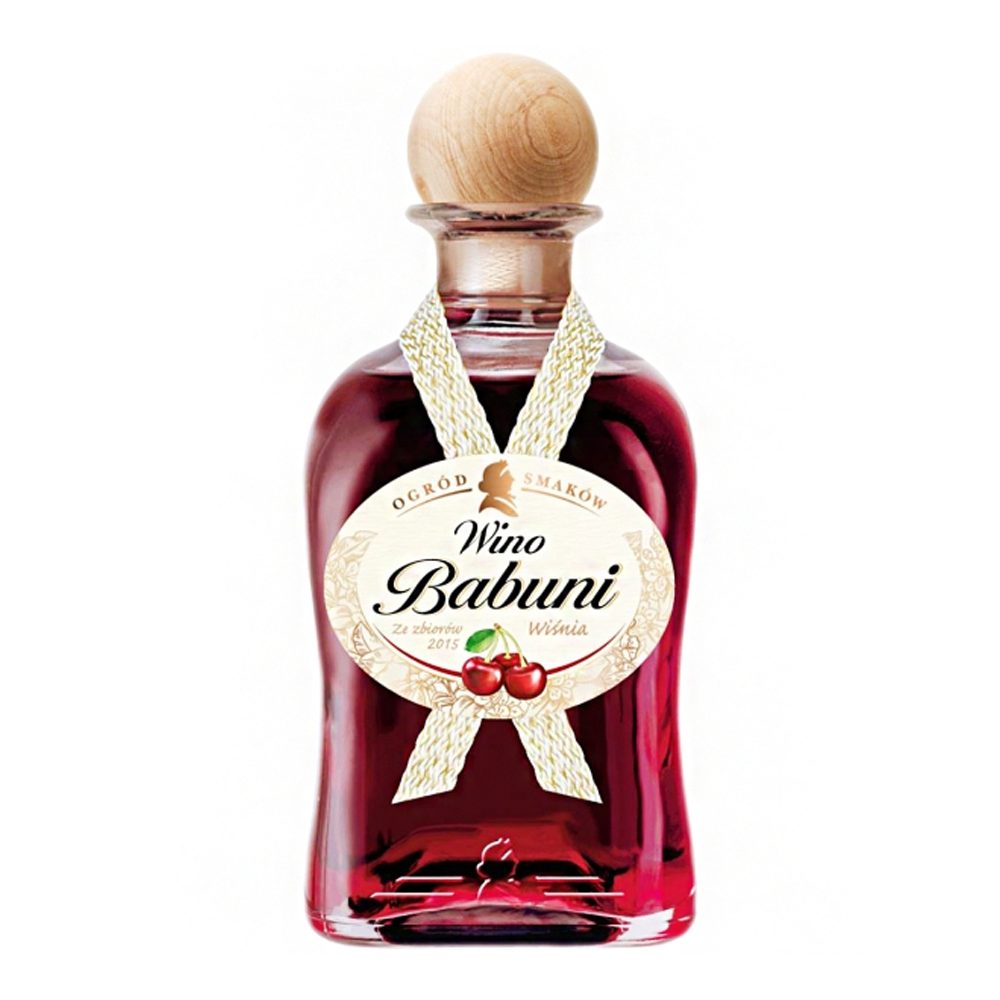 Wino Babuni Wiśnia 13% czerwone półwytrawne 750 ml