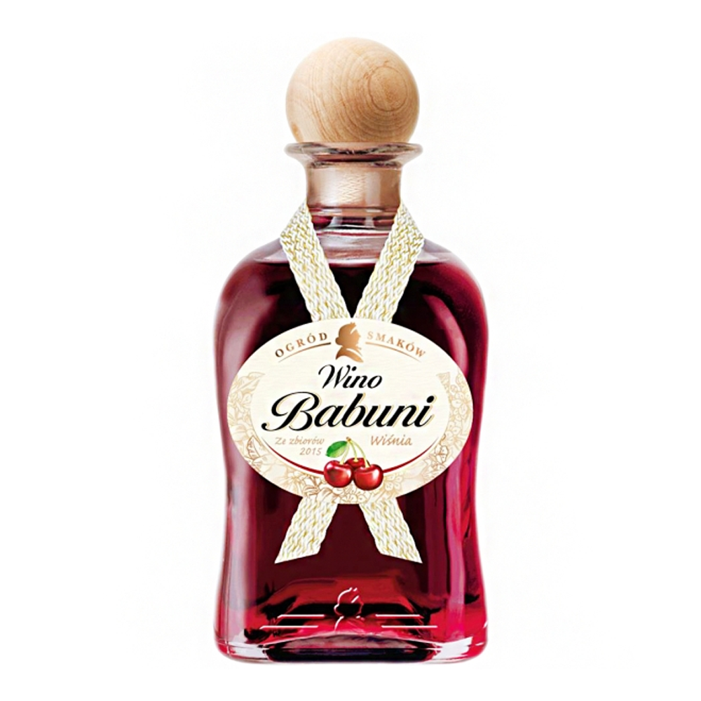 Wino Babuni Wiśnia 13% czerwone półwytrawne 750 ml