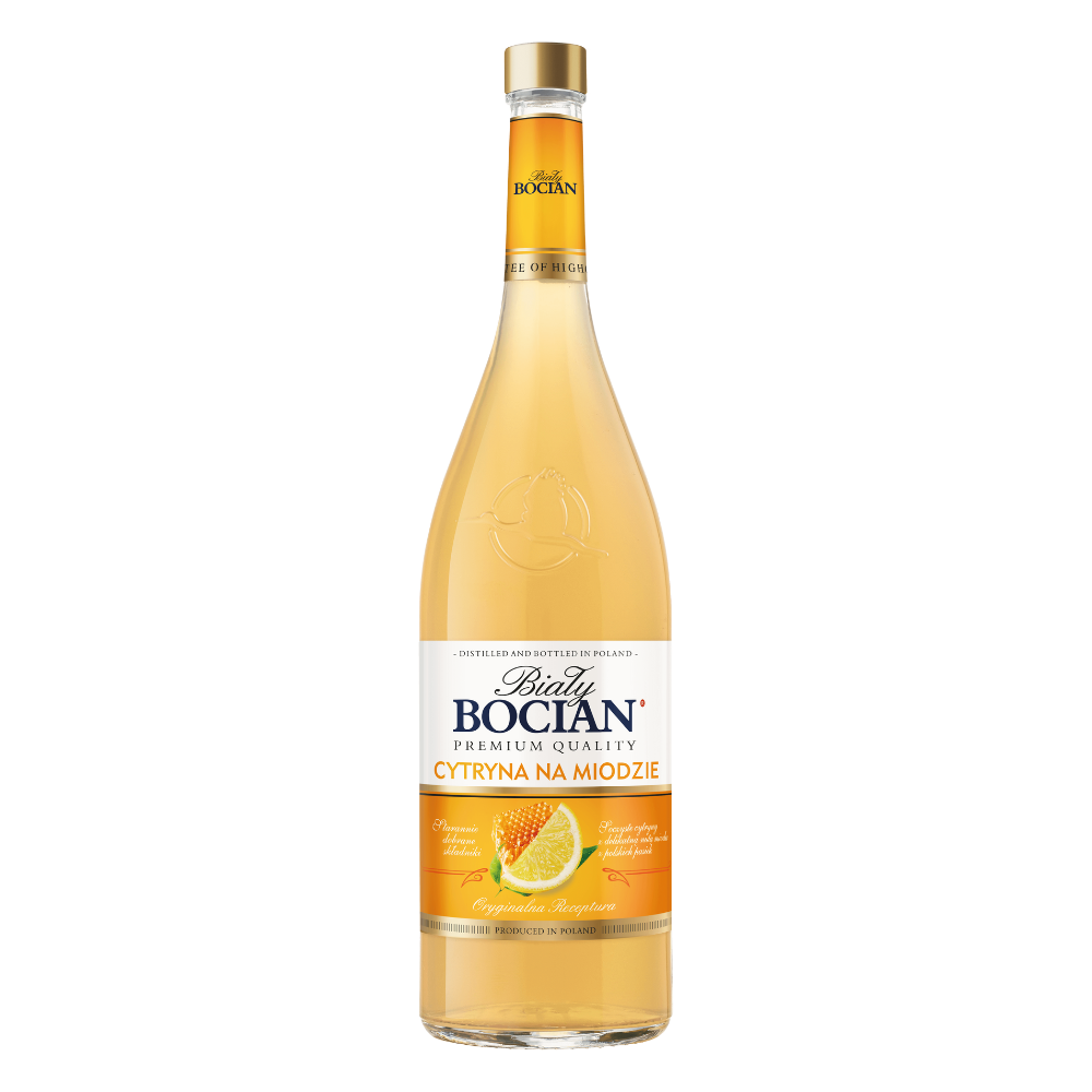 Wódka Biały Bocian Cytryna na Miodzie 28% 500 ml