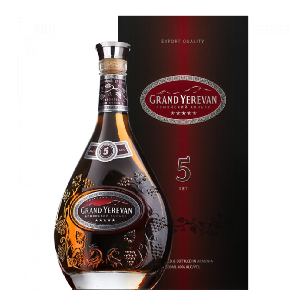Brandy Grand Yerevan 5 Year Old 40% 500 ml kartonik